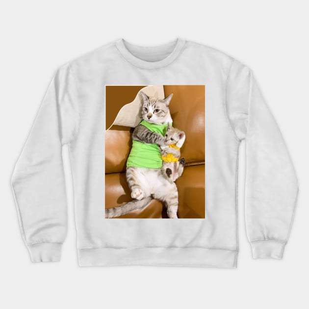 daddy cute cats Crewneck Sweatshirt by kunasin